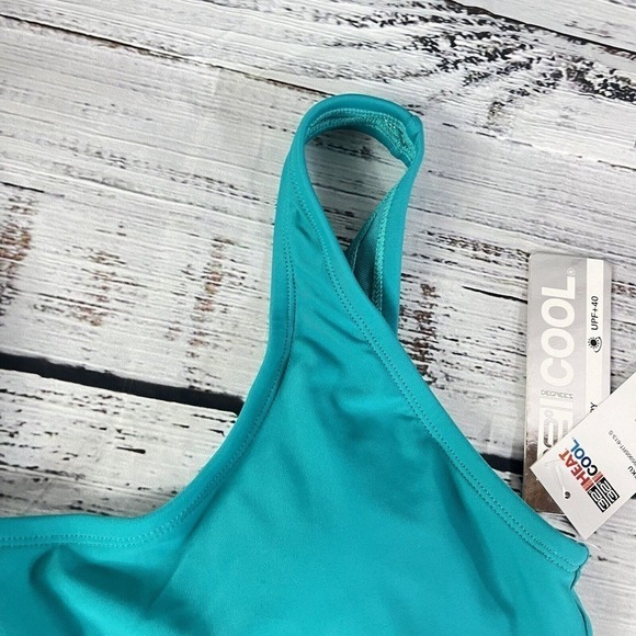 32 Degrees Heat Cool One Piece Teal Splunge size Small UPF+40 Quick Dry Fitness - Picture 6 of 14